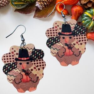 Thanksgiving Turkey Drop Earrings